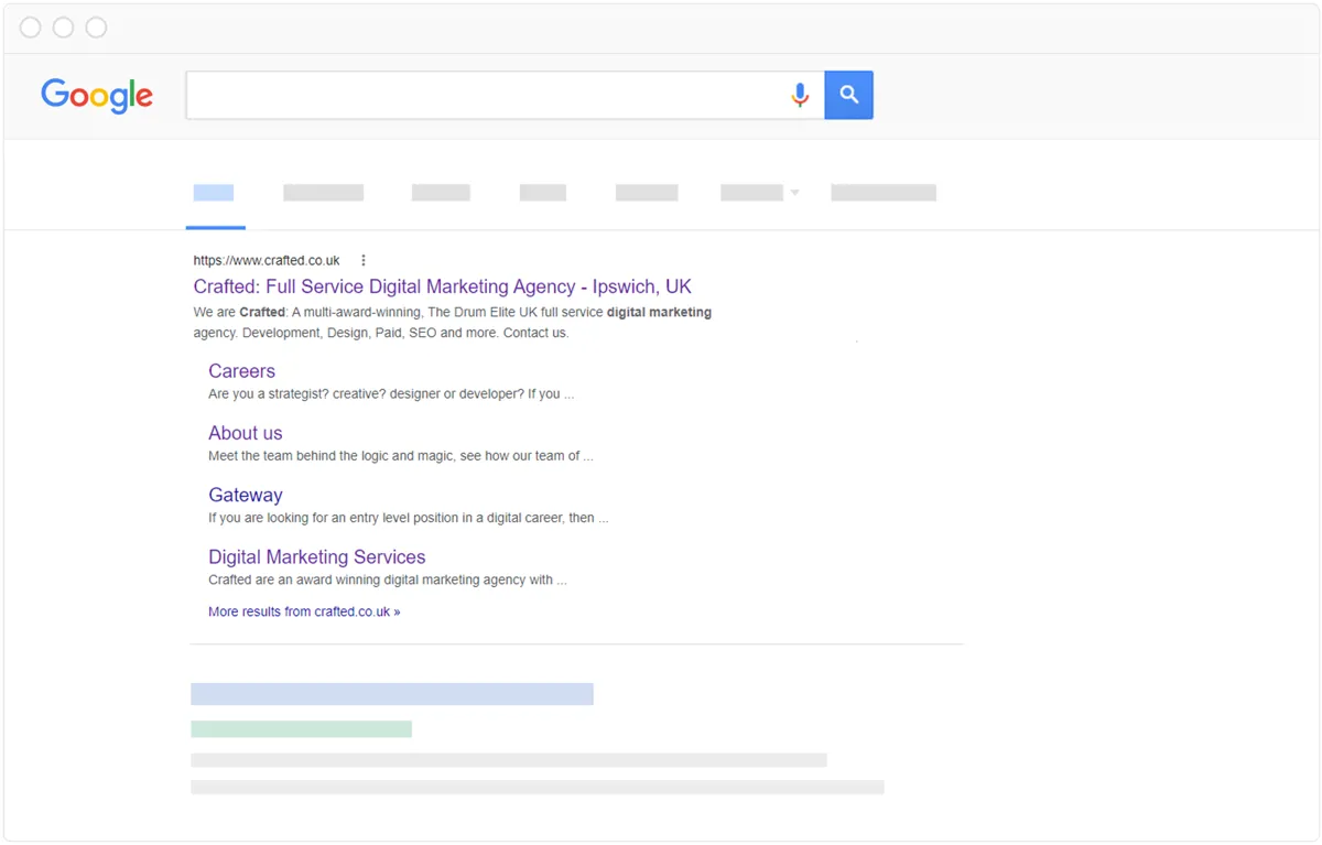 An organic brand search for crafted