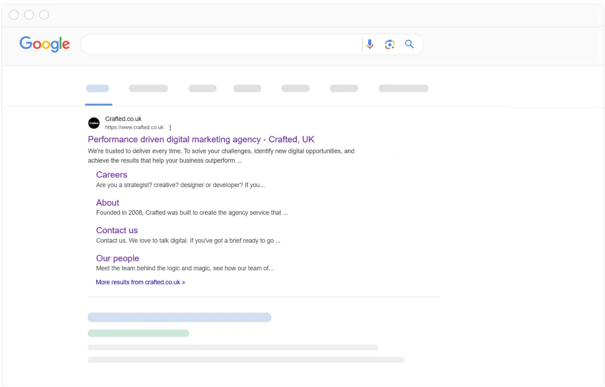 An organic brand search for crafted